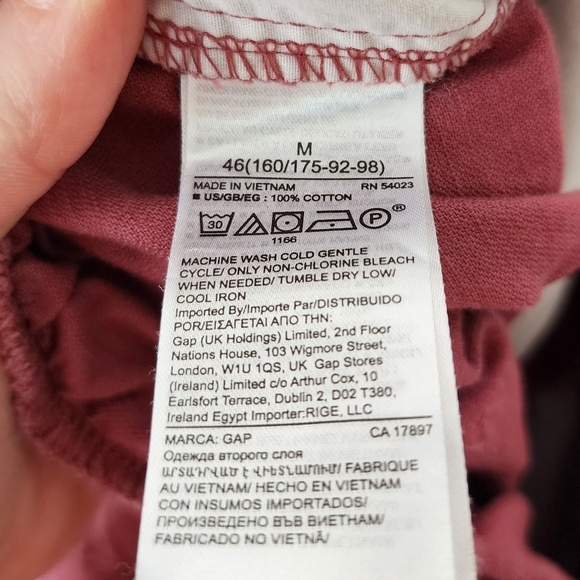 Gap Faded Pink Rose Ribbed Cargo Utility Joggers M - Picture 5 of 7